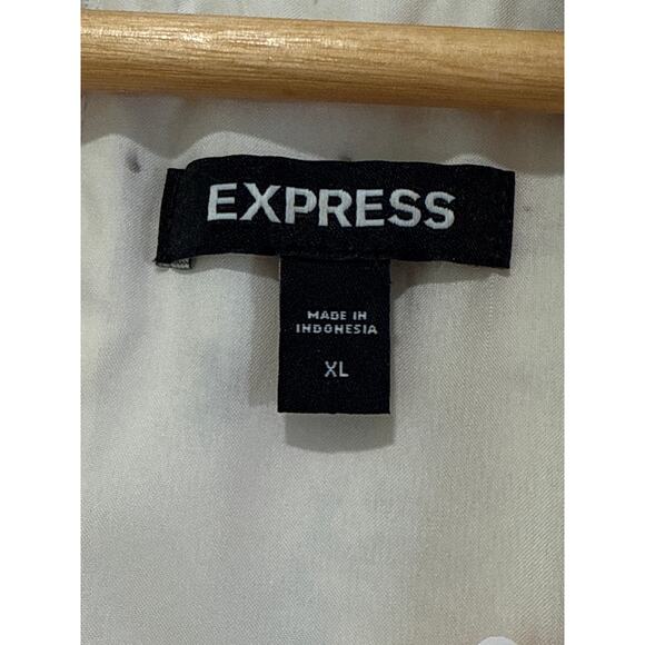 Express XL Floral Criss Cross Tiered Ruffle Linen Sleeveless Halter Midi Dress - Picture 5 of 10